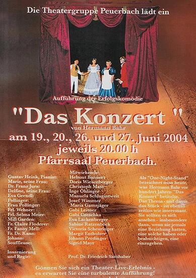 Plakat Das Konzert